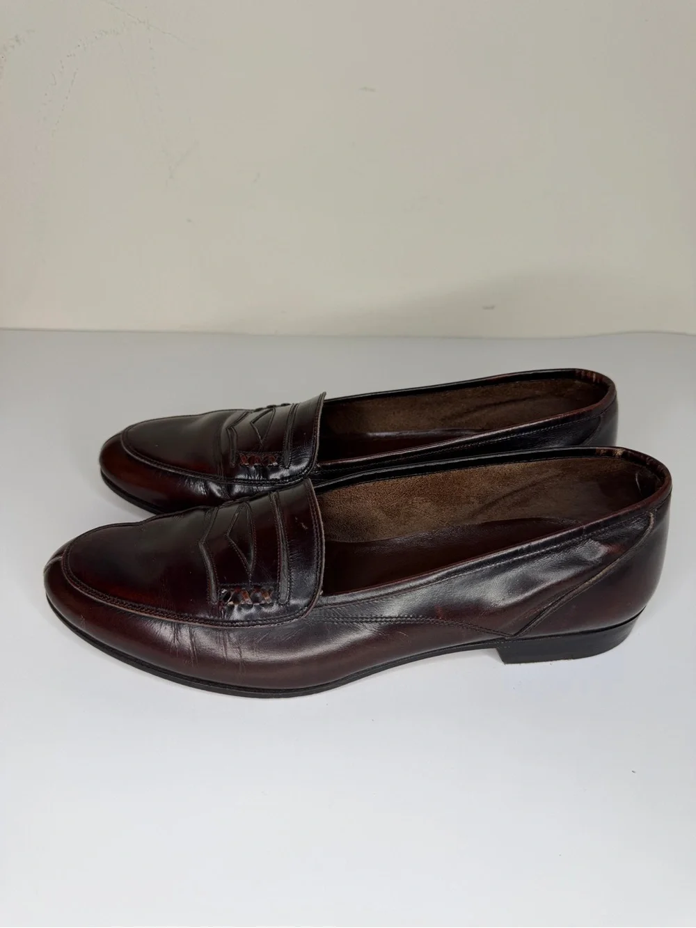 Bally Penny Loafers Dress Shoes Men’s Size 9M Brown Leather Made In Italy
